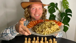 ASMR Mukbang Pasta with liver