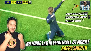 How To Fix Lag in efootball 24 mobile | Config to Remove Lag