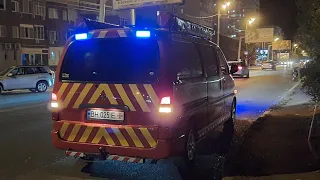 [New livery & lights] 10 Odesa fire trucks on scene of call