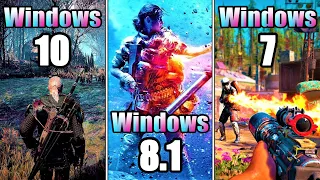 Windows 10 vs Windows 8.1 vs Windows 7 in PC Gameplay in 2020