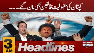 Imran Khan popularity| News Headlines 3 AM | 20 December 2023 | Express News