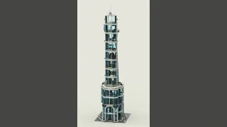 LEGO Avengers Tower 🏢 Satisfying Building Animation #shorts #legomech #legomoc