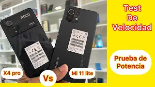 poco x4 pro frente a xiaomi mi 11 lite [ prueba de velocidad ] test de gráficos y rendimiento