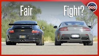 Porsche 997.1 GT3 vs. Aston Martin V8 Vantage: Is it a fair fight?