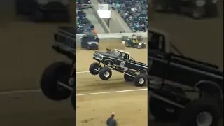 Mega Trucks pulling wheelies at The Dome with Big Daddy Motorsports