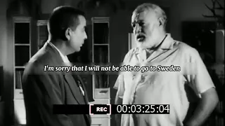 Ernest Hemingway Interview on Missing Nobel Prize Ceremony
