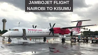 Nairobi to Kisumu |Jambojet Flight Kenya  | FULL flight | Silent Travel | Aerial Views