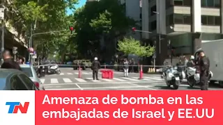 Evacuaron las embajadas de EE.UU e Israel en Buenos Aires por amenazas de bomba