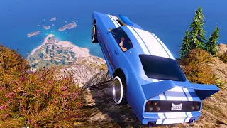Crash Testing Old Muscle Cars From Mt Chiliad! - GTA 5 Compilation