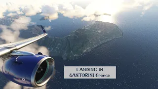 |MFS2020 GR| STUNNING APPROACH & LANDING IN SANTORINI  **NEW FREEWARE SCENERY**