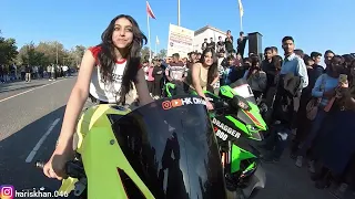 College Girls reactions on Zx10r😨