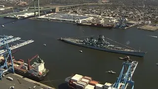 WATCH: Time-lapse video of Battleship NJ traveling on Delaware River