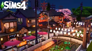 HUGE JAPAN VILLAGE🏮NO CC |The Sims 4 | Speed build