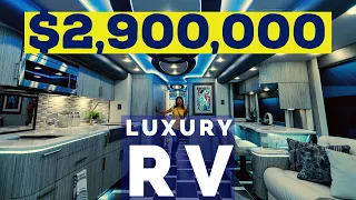 $2.9 MILLION LUXURY RV - Foretravel Prevost Conversion Motorhome