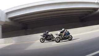 Street Race Showdown - BMW S1000RR vs Kawasaki ZX10 vs Yamaha R1M
