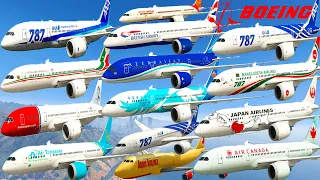 GTA V: Boeing 787-8 Dreamliner Airplanes Pack Best Extreme Longer Crash and Fail Compilation