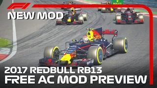 F1 2017 NEW FREE MOD Redbull RB13 by SuzQ Xiaolong Wu and River Amaryllis Preview｜#Assettocorsa