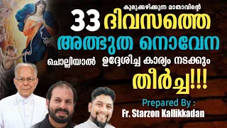 കുരുക്കഴിക്കുന്ന മാതാവിൻ്റെ ഏറ്റവും പുതിയ അത്ഭുത നൊവേന/Fr. Starzon