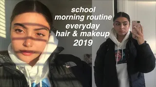 School Morning Routine 2019 | Everyday Makeup + Hair