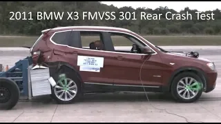 2011-2017 BMW X3 (F25) FMVSS 301 Rear Crash Test (50 Mph)