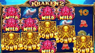 MAX SPINS AND 5 SCATTER BONUS on REALEASE THE KRAKEN 2 (HUGE WIN)
