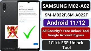 1 Click FRP Unlock 2023 | Samsung Galaxy M02/A02 FRP Bypass Android 11 NO Knox | M02 FRP Unlock