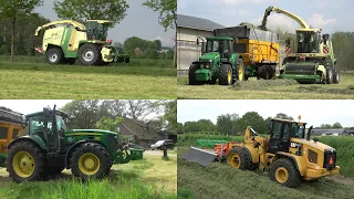 Gras hakselen en inkuilen door loonbedrijf Wemekamp met Balmesh als gast (2023)