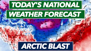 Arctic Blast of Cold Air and Midwest Winter Storm - Today's National Weather Forecast Live