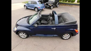 2005 Chrysler PT Cruiser Touring Convertible - Only 59,000 Miles, Midnight Blue Pearl, Chrome Wheels