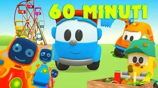 60 minuti con Leo! trattori, macchinine e camion grandi - Un'ora di cartoni per bambini - 1 H