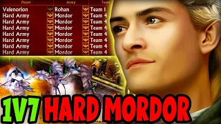 1v7 Hard Mordor AI Army | Elves Only | Battle for Middle Earth 2.22