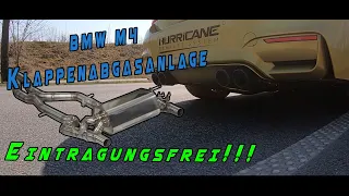 Hurricane BMW M4 / M3 Klappenauspuff mit ECE - eintragungsfrei - M - Performance - Hurricane Exhaust