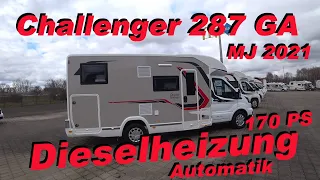 Challenger 287 GA Wohnmobil 2021 Einzelbetten unter 7 Meter Dieselheizung😉Unsere Roomtour+ Fazit