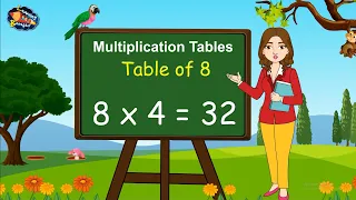 Table of 8 | Times tables | Multiplication tables | 8 ka pahada | Learning Booster | Maths tables