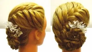 Свадебная прическа на средние волосы с цветами/Прическа невесты🍓Wedding hairstyle