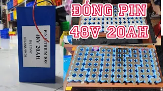 Đóng Pin 48V 20Ah Hệ 13S8P Từ 104 Cell Pin LGMH1