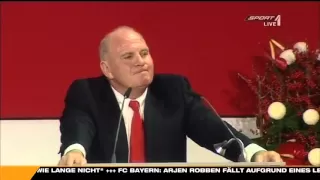 Uli Hoeneß erzählt den  " Alaba Witz " :-)