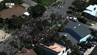 Raw Sky4 footage of Neptune Beach July 4 street party