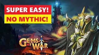 Gems of War Tower of Doom! NO MYTHIC! Looping Power Boost Best Fast Team?