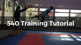 How to practice 540 back turning kick Taekwondo (1minute tutorial)