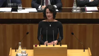 40126Sondersitzung des Nationalr. z. d. Terroranschlägen Eva Glawischnig-Piesczek Grüne 2015/01/14