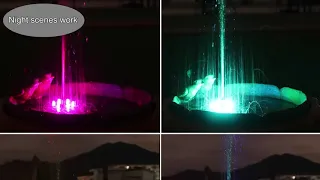 Solar Powered Fountain With LED Lights Water Pump Bird Bath Floating Garden Pond Pool Fish Tanks