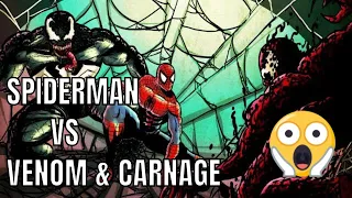 Spiderman VS Venom VS Carnage // Epic battle digital drawing