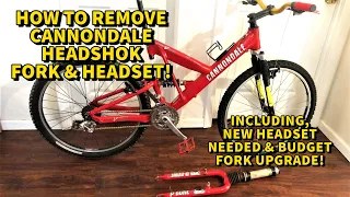 HOW TO REMOVE CANNONDALE HEADSHOK FORK & REPLACE WITH BUDGET UPGRADE + NEW HEADSET NEEDED