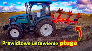 Jak ustawić pług Unia Ibis M, Ciągnik Arbos 3075👉 Ściernisko kukurydziane [Korbanek]