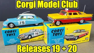 Corgi Model Club - Part 10 - Releases 19 + 20 - #480 Chevrolet Taxi Cab + #323 Citroen DS 19