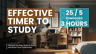 25/5 Pomodoro Timer | Study with me | 3 hour timer | Pomodoro Technique 🕒🍅