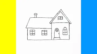 Як намалювати будинок | How to draw a house