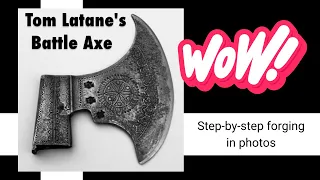 Norse Axe Forged by Blacksmith Tom Latane