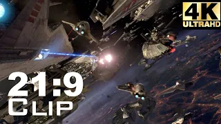 [21:9] STAR WARS: Episode III - Starfighter flight Ultrawide 4K Clip (Upscaled BD) | UltrawideVideos